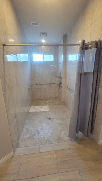 Shower area of the Facility