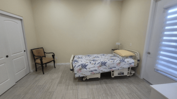 One resident room of the Facility